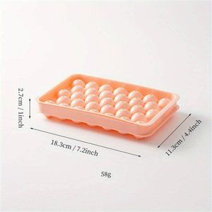 NWT 6pc Ice Cube Mould Tray With Cover - Pink